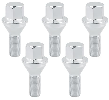 5 bulloni per ruota M12 x 1,25 OEM 6509933AA 612-005, 0,75 cm, esagonali da 1 , compatibili con Jeep Cherokee Compass Chrysler Dodge, accessori professionali per auto (per Jeep)