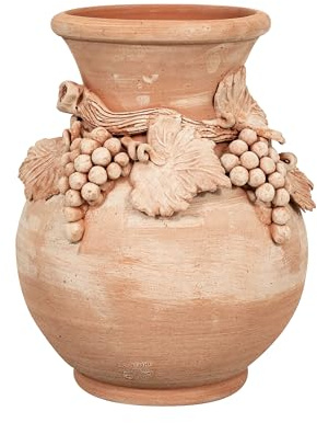 Biscottini Vaso Portaombrelli da Esterno Interno 34x45x34 cm | Vaso in Terracotta | Orcio porta ombrello Made in Italy | Portaombrelli da Ingresso Rustico | Fioriera da esterno | Contenitore ombrelli