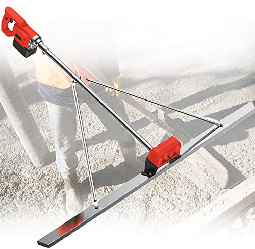 RèGle Nivellement Ciment Chape éLectrique Kit vibratoire pour Chape à béton, grattoir électrique pour béton, kit vibratoire pour Chape à béton, 6 000 TR/Min, 150 cm, 6 000 ma, 48 V,