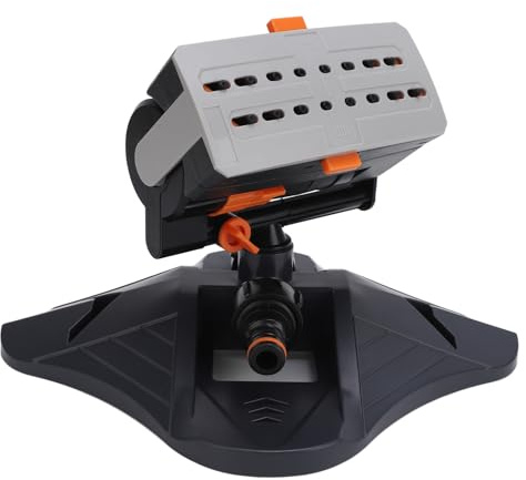 Irrigatore da Giardino Oscillante Automatico a 16 Fori, Sprinkler Oscillante, Spruzzatore d'acqua del Giardino, 4 modalità di Irrigazione per Prato per Giardino