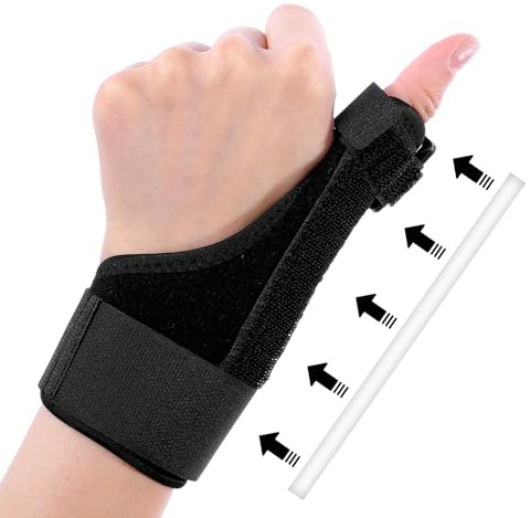 KFHENSOMR Adjustable Thumb Spica Splint with Wrist Strap - Thumb Spica Support Brace for Pain Relief, Arthritis, Tendonitis, Sprains - Universal Fit for Right & Left Hand