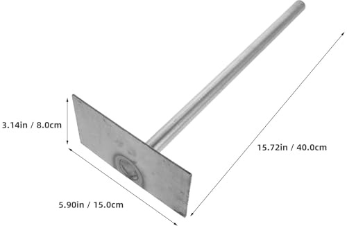 SEWOART Râteau pour Grillade Acier Manganèse Renforcé Manche Long Ergonomique Outil Polyvalent pour Nettoyage de Foyer Poêle et Four pour Foyer Extérieur et Cheminée