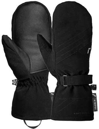 Reusch Ski-Fäustlinge für Damen | extra warm mit Softshell & Langer Stulpe | wasserdichte, atmungsaktive & weiche Winterhandschuhe, für Ski, Outdoor & Freizeit, Größe 6-8,5, Alena R-TEX XT Mitten