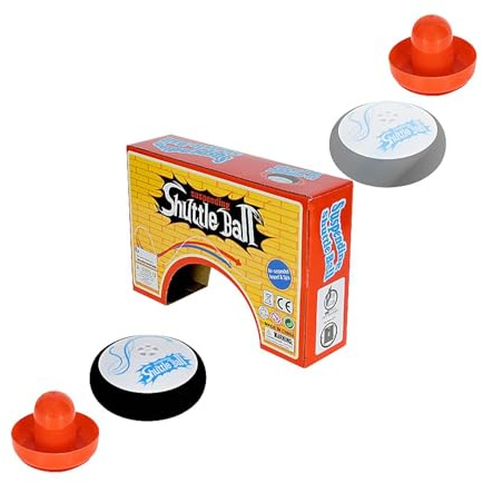 isch Air Hockey Set - Kompakt Mini Spiel Leicht Reisefreundlich Retro | Design, Doppel Paddel Paar, Gleichmäßige Luftstrom Fläche, Schnelle Reflex Aktion | Zuhause Zimmer Familien Unterhaltung Pa