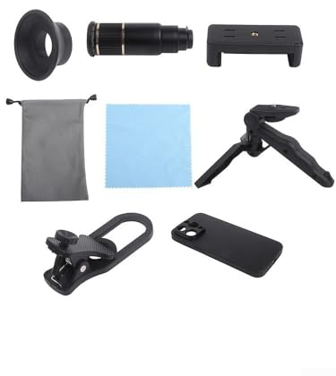 ReachMall Téléobjectif 22x pour iPhone, zoom HD en métal avec support, compact et portable, pour photographie de voyage (pour 15 pro max)
