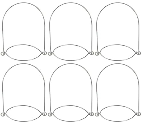 HOODANCOS Einmachglas Deckelring und Griffe, 4 Stück Silberfarbene Tinplate Aufhänger, Vielseitig für Mason Jar und Laternen bei Partys und Outdoor Aktivitäten