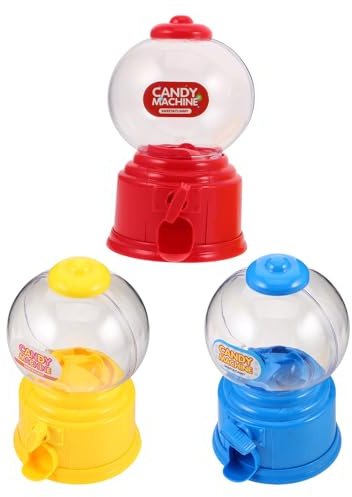 DOITOOL Mini Máquina de Dulces de Plástico Diseño Compacto y Fácil de Almacenar, Dispensador de Snacks para Cumpleaños y Reuniones Familiares, Paquete de 3 Unidades