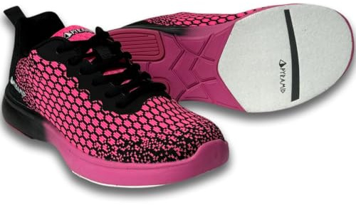 Pyramid Women's Path Lite Seamless Mesh Bowling Shoes - Black/Hot Pink Size 9