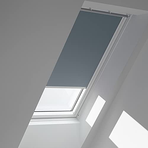 VELUX Original Verdunkelungsrollo (DKL), Silberne Seitenschienen, Y47, Blaugrau // DKL Y47 4581S