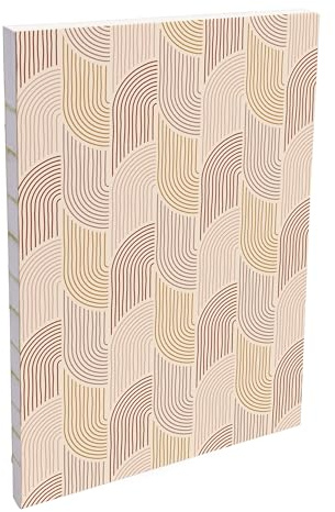 Clairefontaine 116068C - Softcover Notebook Warm Colours Geometric Shapes A6 10.5x14.8cm 144 Lined Pages Ivory Paper 90g Plain Back Terracotta Ast Delivery