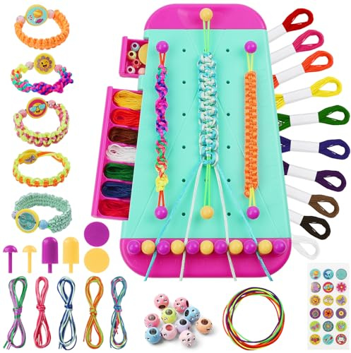 AUAUY Kit per Braccialetti Ragazza, DIY Kit di Braccialetti dell'Amicizia, Arti e Mestieri, Crea Braccialetti Bambina Gioielli Adatto a Ragazze dai 14 Anni in su per Compleanno, Natale