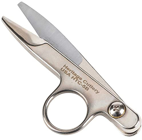 Klein Tools GHTC5B Scissors, Made in USA, Threadclip with Spring Action to Open Automatically and Blunt Tips, 4-1/2-Inch