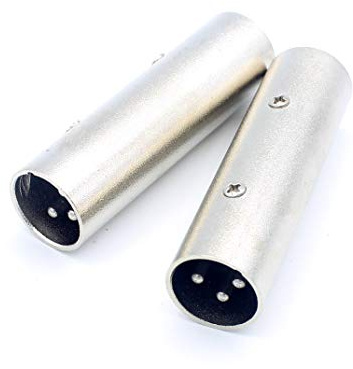 LoongGate XLR Stecker auf Stecker Adapter, XLR 3 Pin Stecker auf 3 Pin männliche Mikrofon Linie Gender Changer - 2 Pack