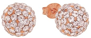 Amor Ohrstecker 925 Sterling Silber, 375 Gold Damen Ohrschmuck, Gold, Silber, mit Zirkonia, Kommt in Schmuck Geschenk Box
