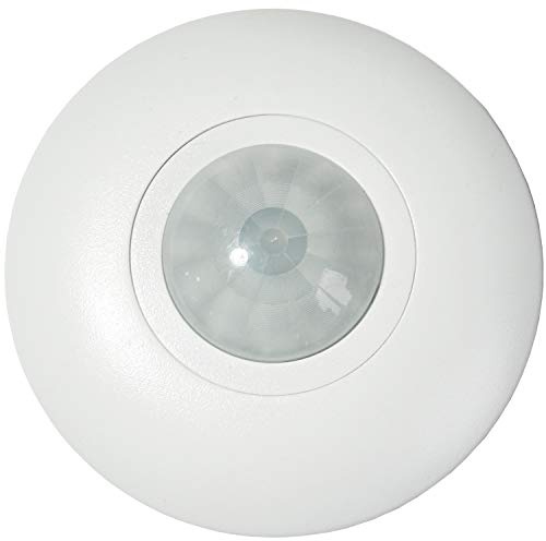 Loops 600W Max Outdoor/Bathroom PIR Occupancy Sensor – IP44 – Automatic Timer Reset Light Switch – Adjustable Lux & Timer Surface/Ceiling Mounted Movement Motion Detector Kit – Garden Warehouse
