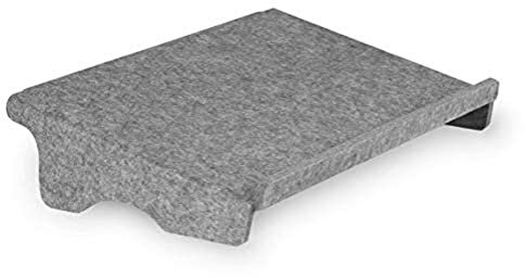 BakkerElkhuizen Q-doc 100 Circular Dokumentenhalter, einer festen Höhe, Neigungswinkel von 30°, Hellgrau PET-Filz