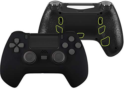 eXtremeRate Decade-Turnier-Controller(DTC) Remap Kit für ps4 Controller JDM-040/050/055, Remap Board&Re-Design Faceplate/Backplate&4 Rückpaddles&Trigger Stops Kit (Schwarz)-KEIN Controller