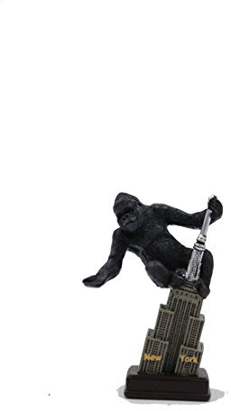 ZIZO NYC Empire State Building & King Kong Figur, Grau, 10,2 x 5,1 x 10,2 cm