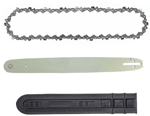 16 Chainsaw Guide Bar & Chain & Bar Cover 3/8''LP Pitch .050 Gauge 55 Drive Links (16'' 3/8''LP .050 Gauge 55DL)