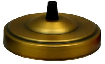 LEDSone Einzelpunkt-Deckenleuchte für Pendelleuchten, 108 mm, Metall, antike Seitenbefestigung, Deckenrosette mit Zubehör für Decken- und Wandleuchte. (Gelbes Messing)
