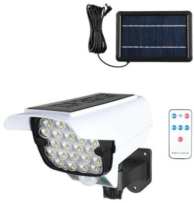 OISE ART STORE Trade Shop - Telecamera Finta Pannello Solare con Sensore di Movimento 66 LED Faretto Ta113