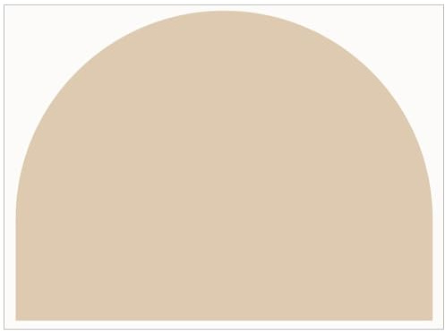 Uonlytech Autocollant Mural Géométrique Arc Demi-Cercle 55.12X40.94 Pouces Adhésif Fort Décoratif Moderne Pour Salon Chambre Pépinière Résistant À La Décoloration Facile À Poser