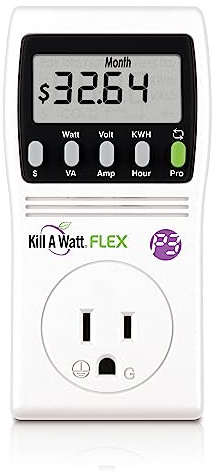P3 International P4456 Kill A Watt Flex Electricity Usage Monitor – Advanced Power Meter with Data Memory, CO₂ Tracking & Cost Calculator – Upgrade from P4400 Watt Meter