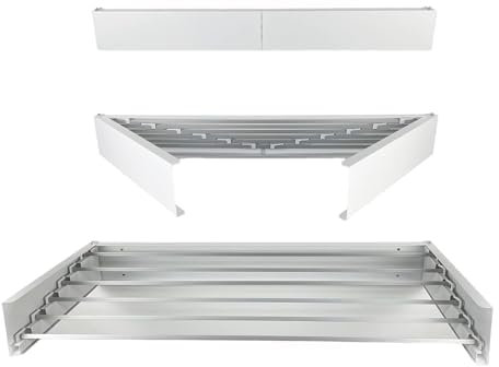 Tendedero Plegable de Pared Mikomika - Diseño Compacto y Retráctil con 30 kg de Capacidad - Ideal para Interior y Exterior, Ahorra Espacio (Blanco)