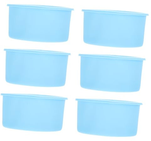 PHENOFICE 6stücke Teiliges Silikon Kuchenformen Antihaft Muffinförmchen Blau Für Backen Von Brot Keksen Und Leicht Zu Reinigen Entformen