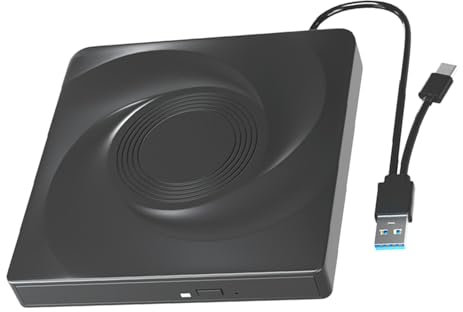 KUAIYIJU USB3.0 USB C External DVDs Writer Drives Burners Reader Player Optical Drives For Laptop PC DVDs Burners