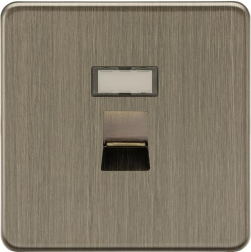 Knightsbridge RJ45 network outlet - Antique Brass