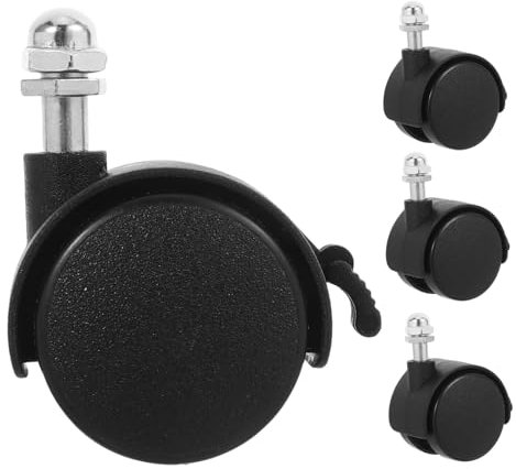 Alipis Ruedas Giratorias Paquete de 4 Piezas para Calentadores Eléctricos de Repuesto Diámetro de Rosca 8mm Material Pp, Fácil Instalación para Carritos y Asientos de Baño