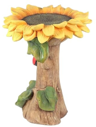 Vogelbad Für Den Außenbereich, Surafieri Vogelbad Aus Harz | Harzkrabrimi Für Die Fütterung Von Sonnenblumenvögeln - Faszinierende Gartenskulptur, Orneme