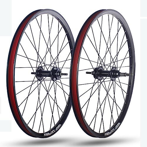 Hjulsats För Mountainbike 26 Tum Fälgar Med Skivbromsar Nav Med Förseglade Lager Stöd För Roterande Frihjul Med 6/7/8/9 Hastigheter Genomgående Axel Fram 100 Mm Bak 135 Mm