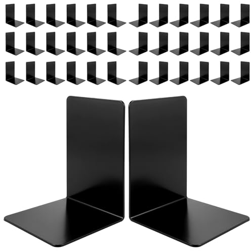 STARVAST Lot de 20 supports de livre, 17x12x11,8 CM, avec tapis antidérapant, support de lecture, support de partitions, pour l'école, le bureau et la maison, Noir