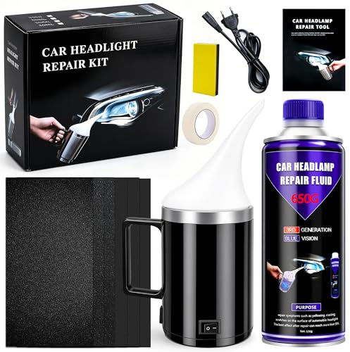 SEO-FANALLY Rinnova Fari Auto Kit 650 ml - Kit Lucidatura Fari Auto, Pulisci Fari Auto Opachi, Rinnova Fanali per Riparazione Ingiallimento Graffio Sfocatura Ossidazione