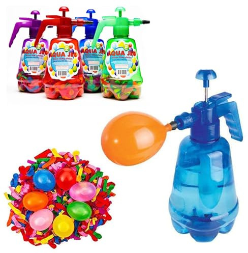 Pompa Palloncini Acqua, 1500ML Pompa Riutilizzabile Bombe Acqua Adatta, Pompas Palloncini Acquas con 500 Palloncinis, Spruzzatore Multiuso Palloncinis Acquas, per Bambini Adulti (Colore Casuale)