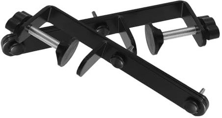 YARNOW Support de Panneau Perforé en Fer Noir T de T pour Bureau, Installation Facile et Fixation au Bord de Table, Accessoire Polyvalent pour Rangement