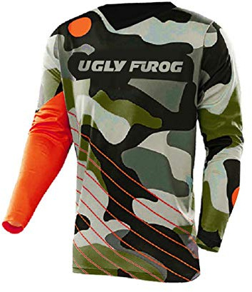 UGLY FROG Donwhill Jersey Herren Mountainbike MTB Top Langarm Atmungsaktiv Bequem Weich Feuchtigkeitstransport Radtrikot