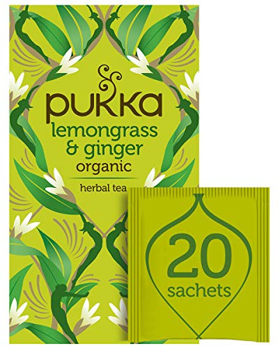 Pukka Lemongrass & Ginger Herbal Tea, 20 sachets