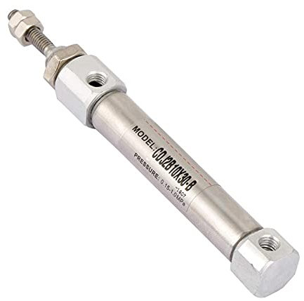 Duokon Cilindro de Aire neumático, CDJ2B10-30B 10mm Diámetro 30mm Cilindro neumático neumático de Doble Efecto de Acero Inoxidable de Doble Efecto