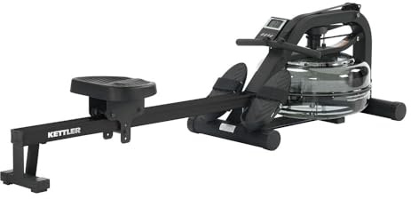 Kettler Sport Rower H2O Rudergerät Wasserwiderstandssystem Trainingscomputer zeigt Zeit, Anzahl der Schläge, Temposignal, Schläge pro Minute, Kalorienverbrauch mobil Dank Batteriebetrieb
