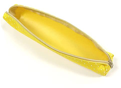 BETOOL Federmäppchen, Bonbonfarben, Stiftehalter, niedlich, schlank, für Kinder, Erwachsene, Schule, Büro, Reisen, 1 Stück, Gelb