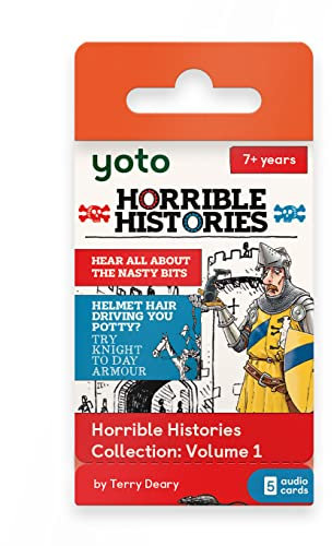Yoto: Horrible Histories Collection Vol. 1 en inglés – 5 Tarjetas para educar sin Pantallas con Historias educativas y Divertidas. Compatible con Player y Mini Todo-en-Uno. Edad 7+.
