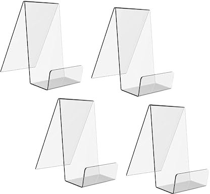 Cabilock 4stücke Acryl Buchständer Staffeleiständer Transparenter Display Halter Für Bücher Zeitschriften Kunstwerke Schilder Broschüren Flyers Für Zuhause Büro Oder Veranstaltungen