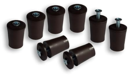 8 x INOVATEC Anschlagstopper 28 mm braun für Rollladen Rolladenstopper Anschlagpuffer Fenstersicherung