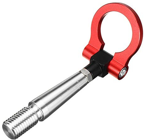 Abschlepphakenschraube Schwarze/Rot/Blaue Zugstange Passend Für Autospur Racing CNC Twing Ring Hook Kit Passend Für Mitsubishi Lancer Evo X 10 2008-2016 Trailer Towing Bar (Color : Red)