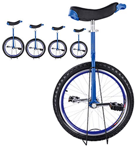 LoJax Radtrainer-Einrad für Jungen/9–15 Jahre altes Kind/Kinder-Einrad 16/18 Zoll, Balance-Einrad für Mama/Papa/Erwachsene, groß 20/24 Zoll, bestes Geburtstagsgeschenk (blau 20 Zoll)