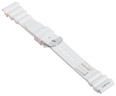 Kistanio Silikonarmband dykarmband med rostfritt stål stiftspänne i olika bredder och varianter, Vit, 22 EU