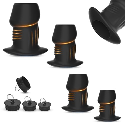 BDSMYOU 4er Analplug Set,Hohl Analplug für Männer Frauen Anfänger,Anal Spekulum Anal Spreizer mit Stecker,Analdusche Frau Herr für Analverkehr,Einlauf zur Darmreinigung,SM Sex Spielzeug Beide
